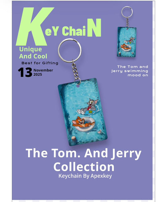 Tom and Jerry Pool Keychain - Summer Vibes