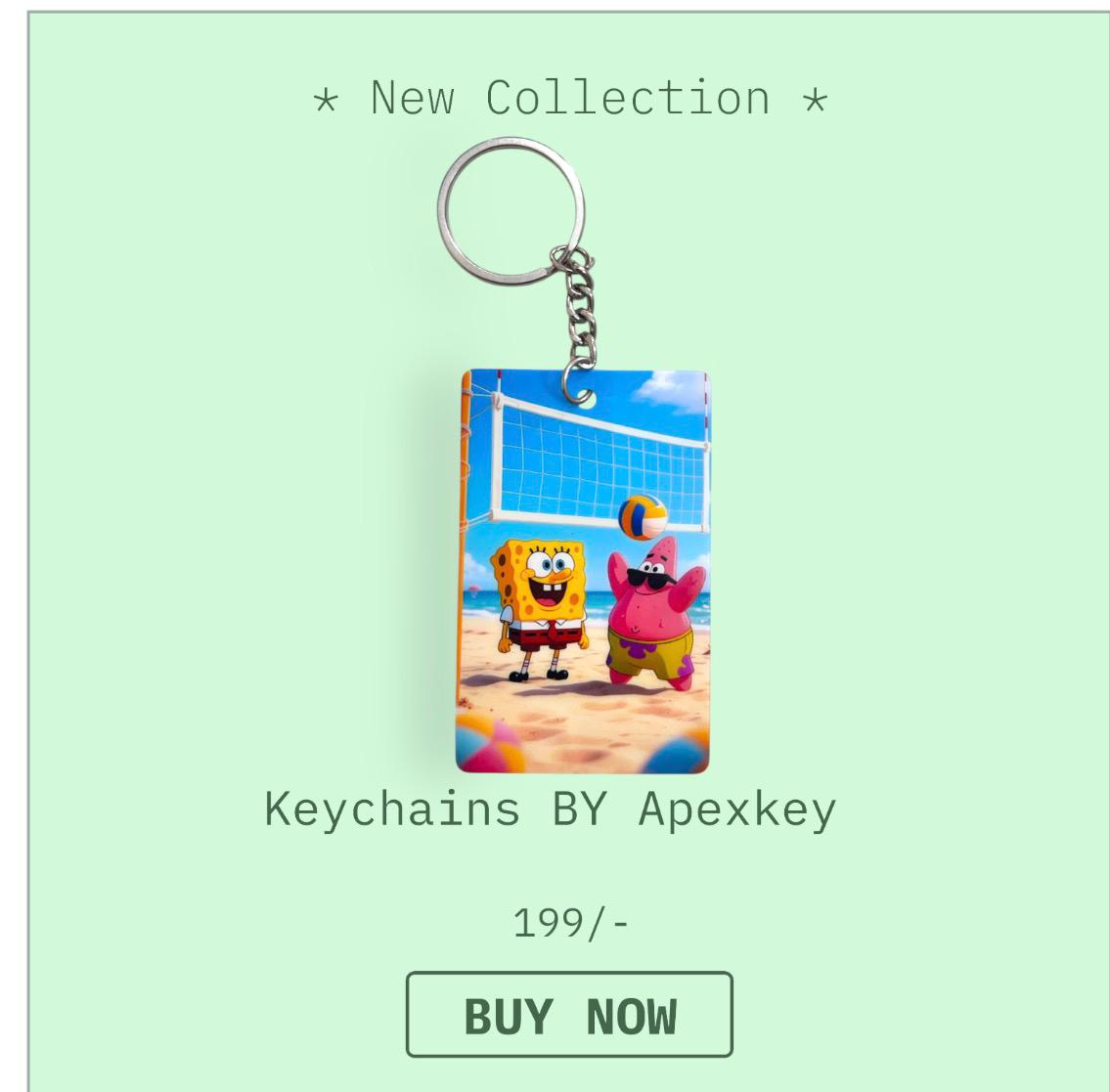 SpongeBob and Patrick Beach Volleyball Keychain