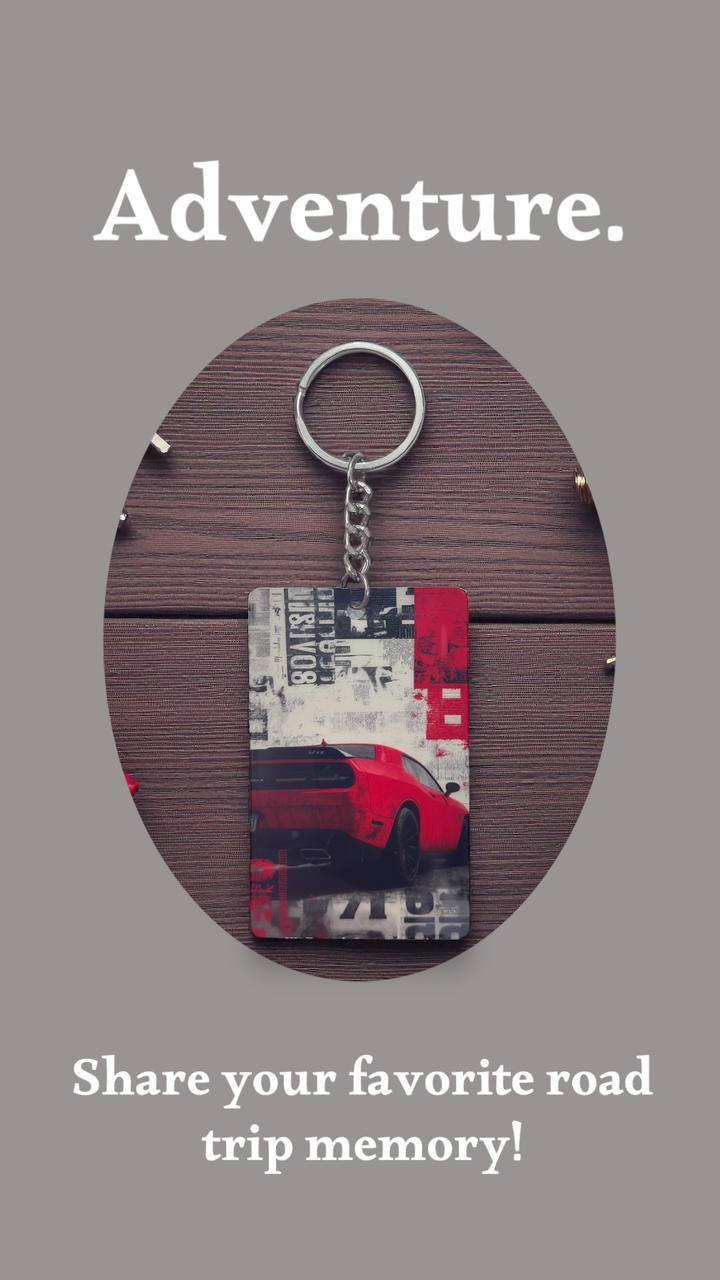 Red Sports Car Keychain - Urban Street Style Collectible