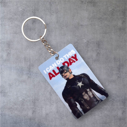 Captain America I Can Do This All Day Keychain - Premium Collectible