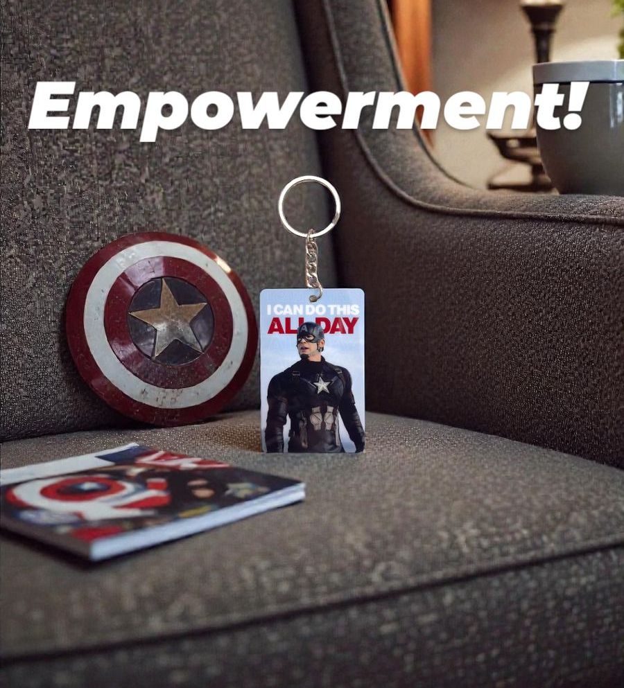 Captain America I Can Do This All Day Keychain - Premium Collectible
