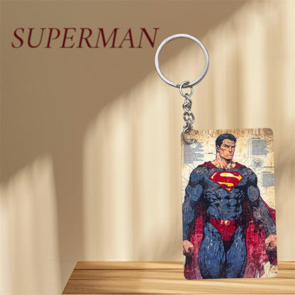 Superman Vintage Art Premium Keychain