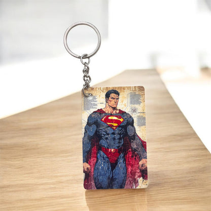 Superman Vintage Art Premium Keychain