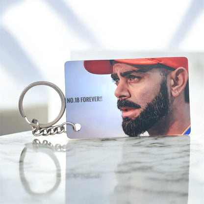Virat Kohli No.18 Forever Premium Keychain