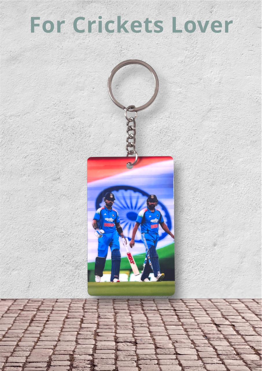 Virat & Rohit Cricket Premium Keychain