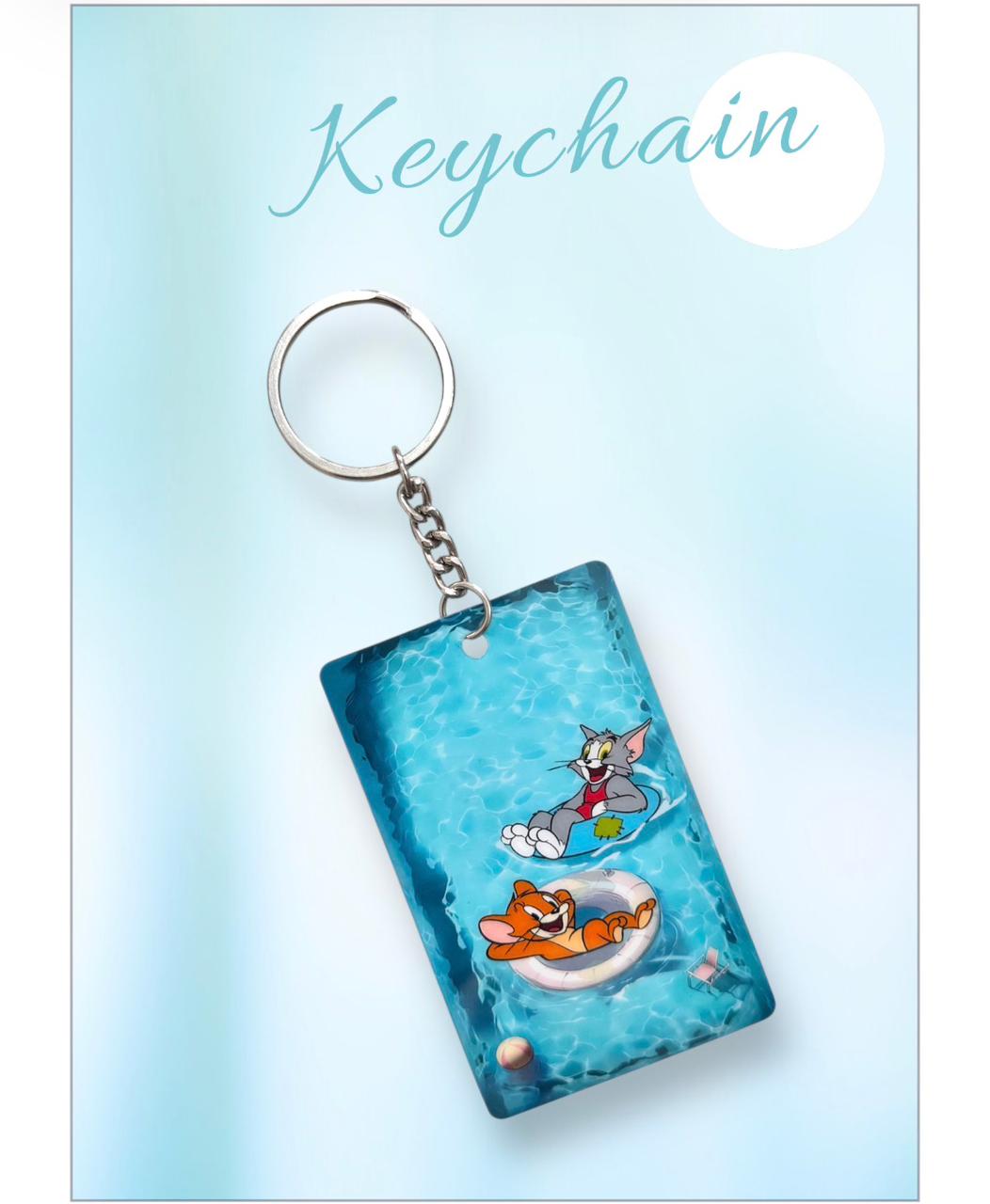 Tom and Jerry Pool Keychain - Summer Vibes