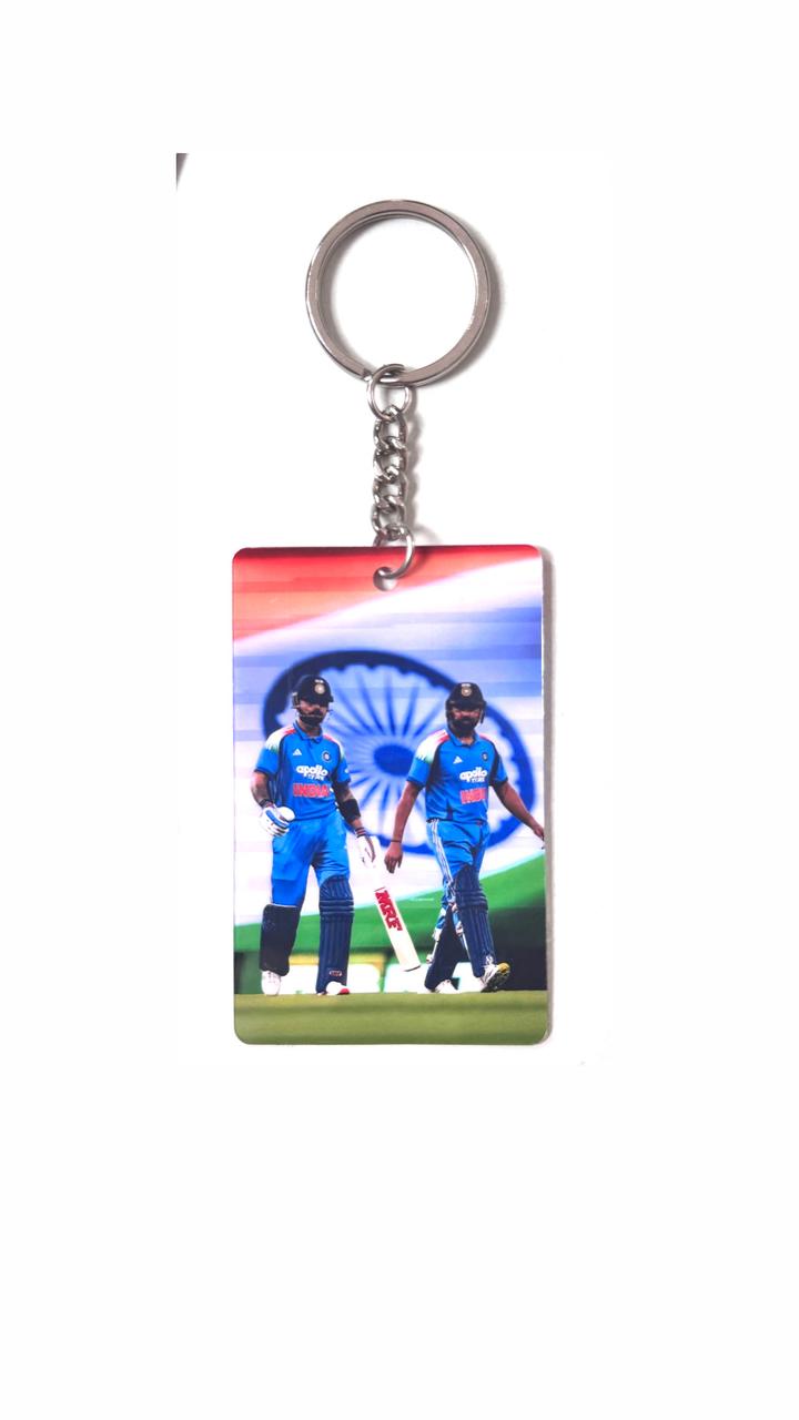 Virat & Rohit Cricket Premium Keychain
