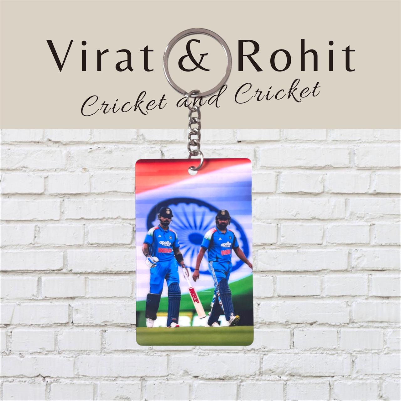 Virat & Rohit Cricket Premium Keychain