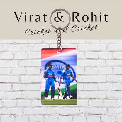 Virat & Rohit Cricket Premium Keychain
