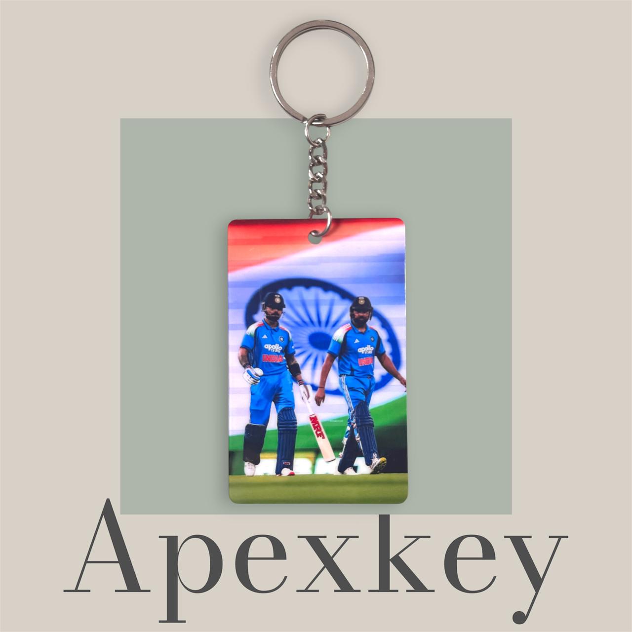 Virat & Rohit Cricket Premium Keychain