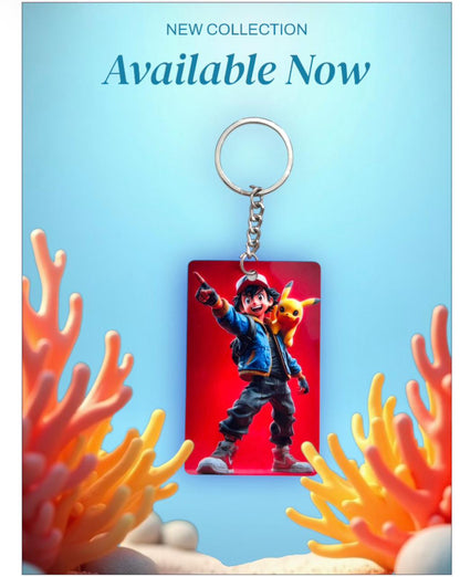 Pokémon Ash and Pikachu Keychain
