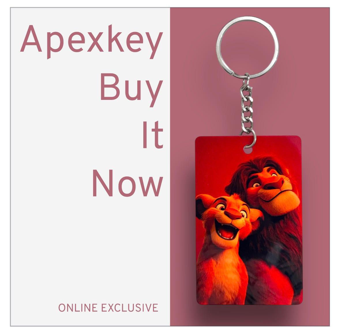 Lion King Simba and Mufasa Keychain