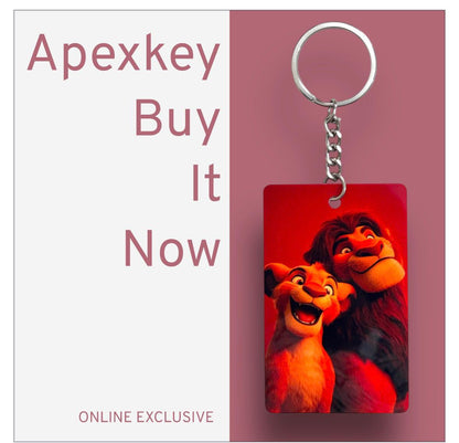Lion King Simba and Mufasa Keychain