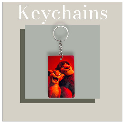 Lion King Simba and Mufasa Keychain