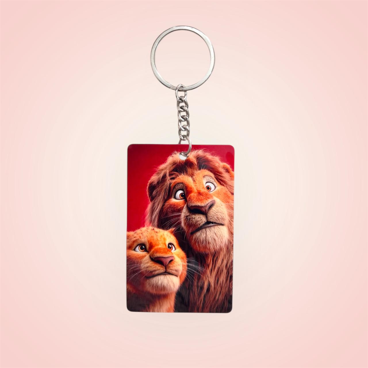 Lion King Keychain - Mufasa & Simba
