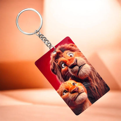 Lion King Keychain - Mufasa & Simba