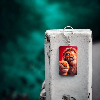 Lion King Keychain - Mufasa & Simba