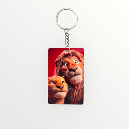 Lion King Keychain - Mufasa & Simba