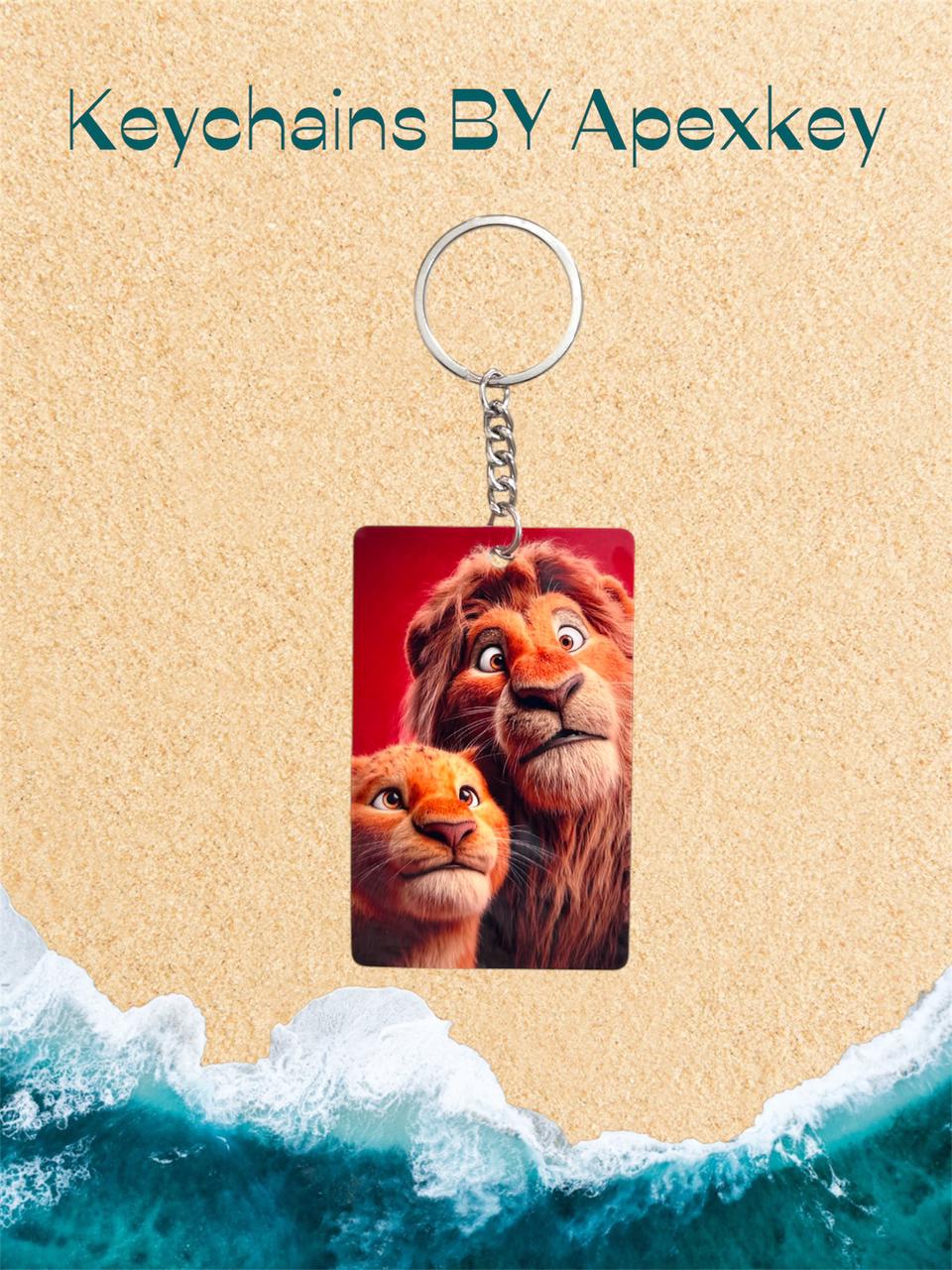 Lion King Keychain - Mufasa & Simba