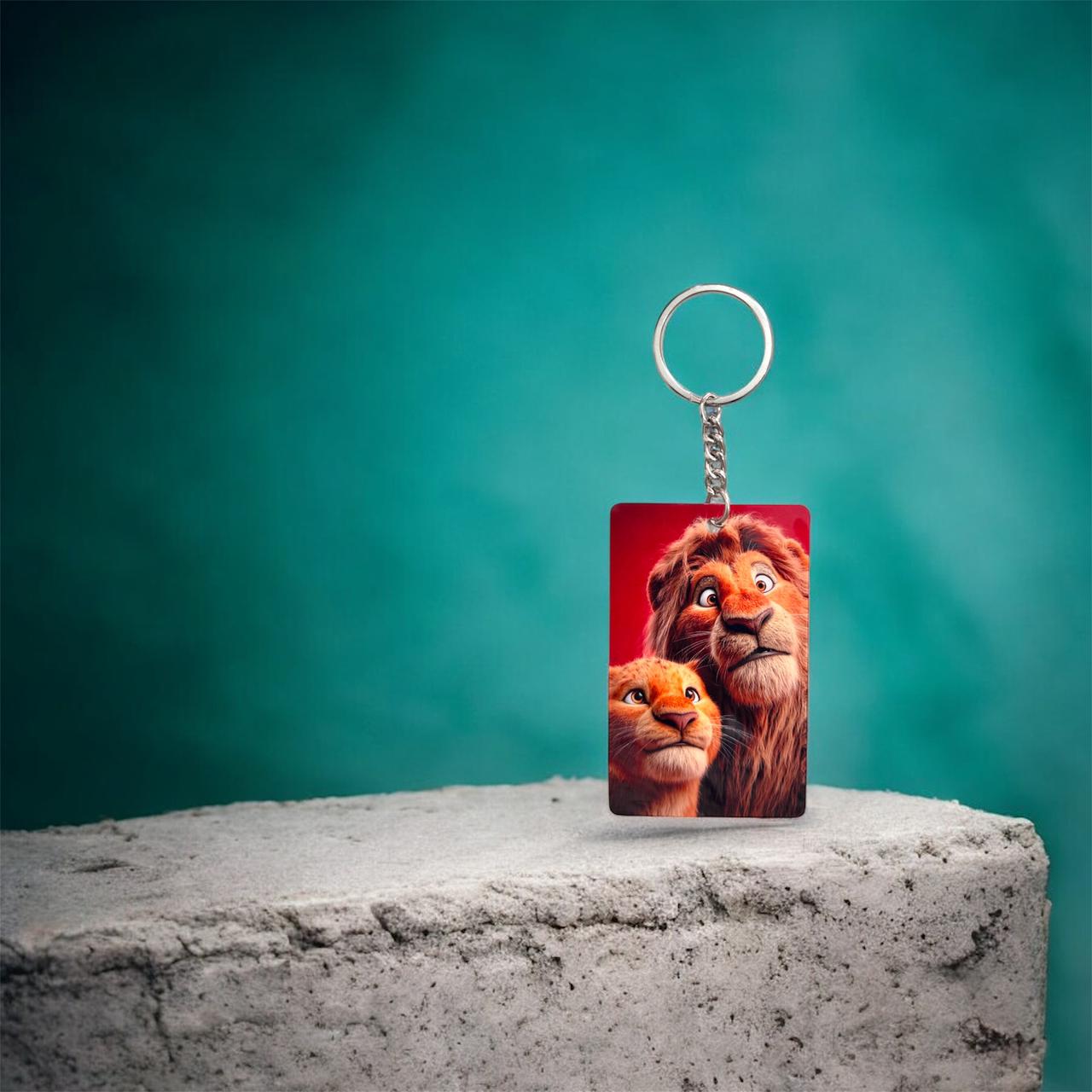 Lion King Keychain - Mufasa & Simba