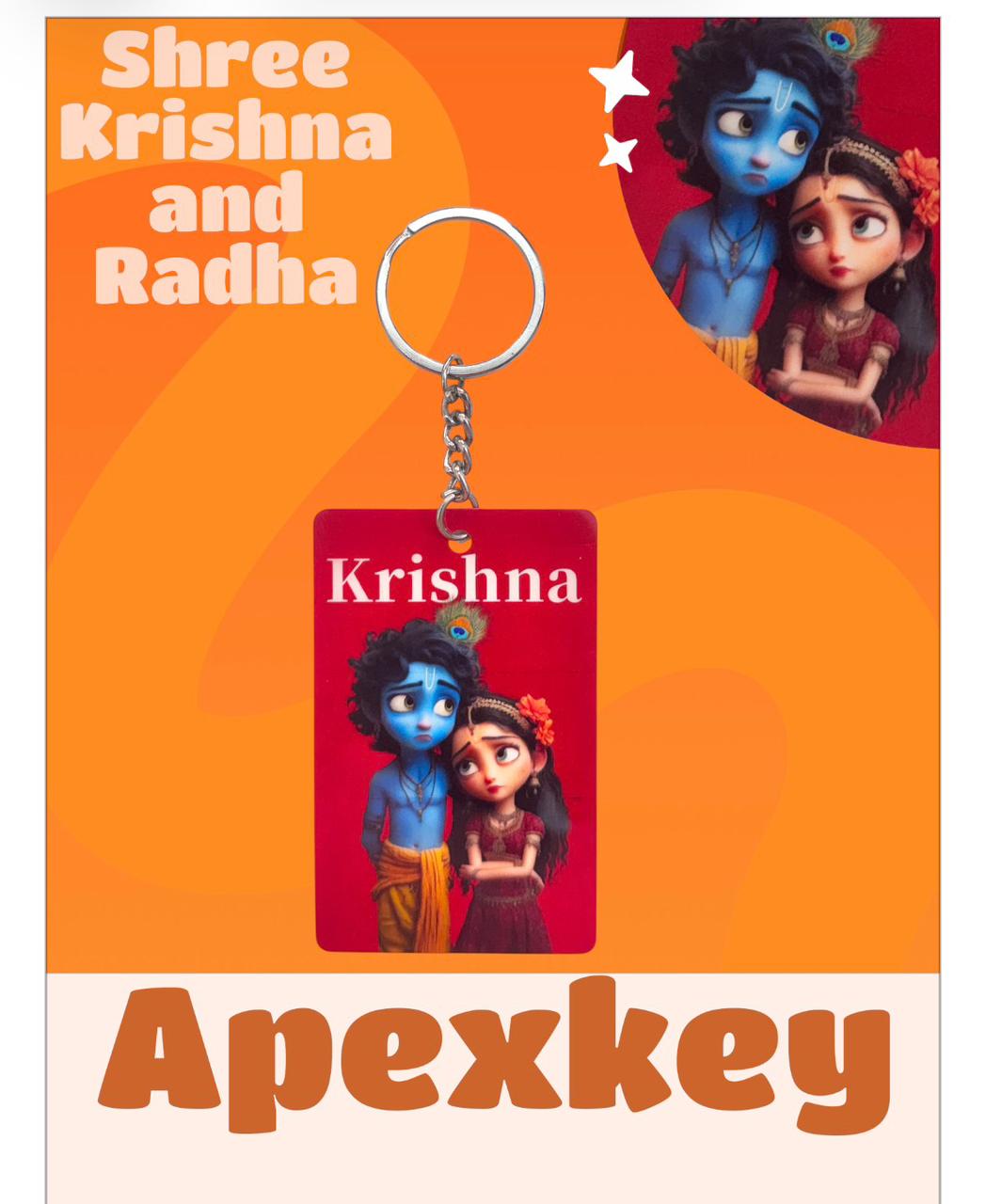 Krishna Keychain - Devotional Character Keychain