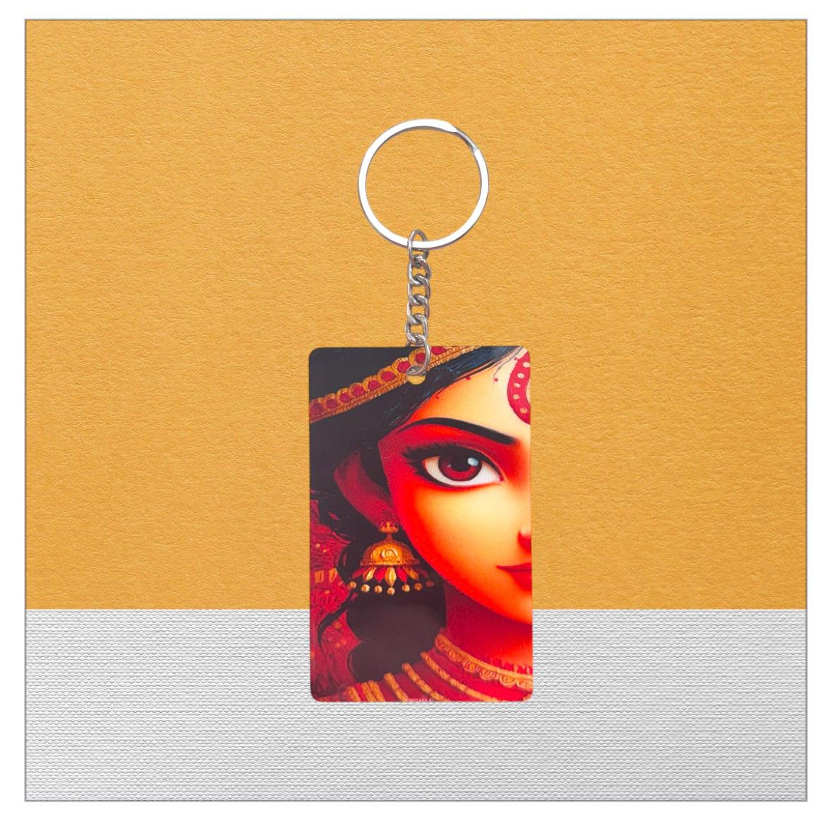 Durga Keychain - Devotional Goddess Keychain