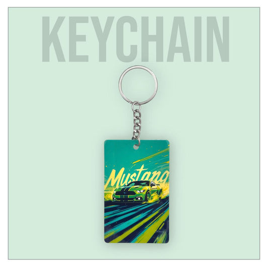 Ford Mustang Keychain - Green Racing Edition
