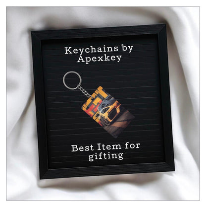 Orange Sports Car Keychain - Urban Racing Collection