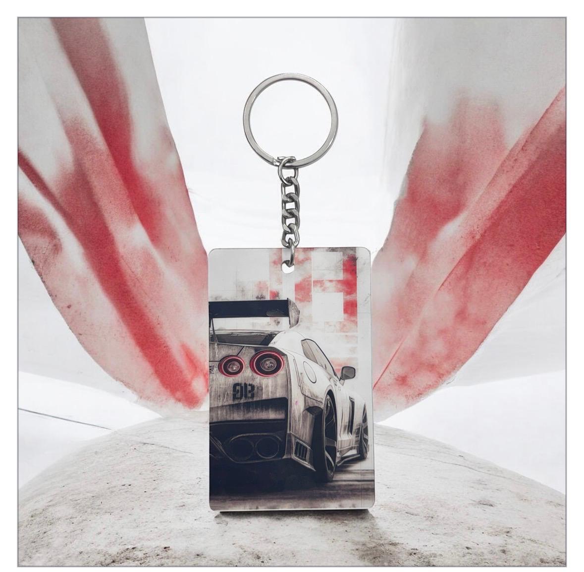 White Supercar Keychain - GTR Style Collection