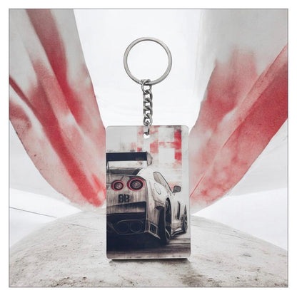 White Supercar Keychain - GTR Style Collection