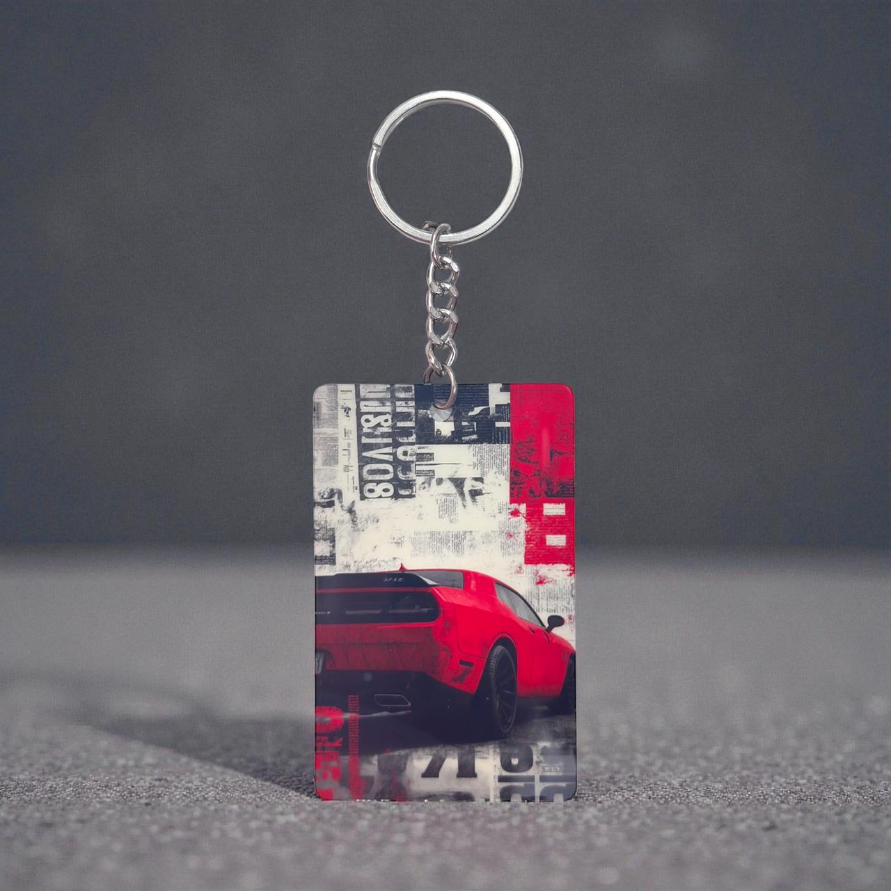 Red Sports Car Keychain - Urban Street Style Collectible