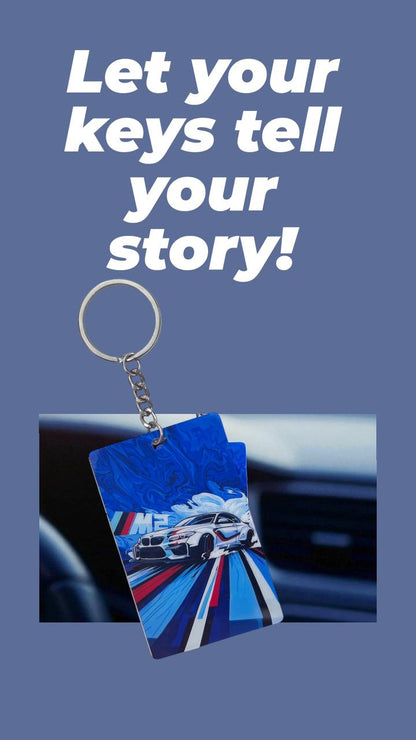 BMW M3 Racing Keychain - Premium Sports Car Collectible