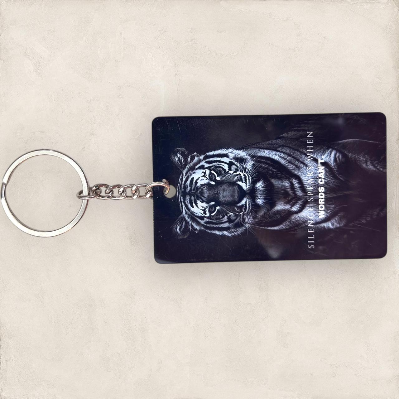 Tiger Keychain - Silent Speak When Words Can't