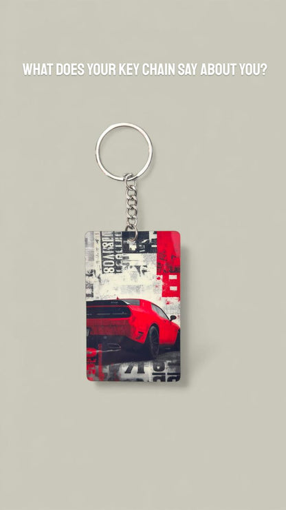 Red Sports Car Keychain - Racing Collectible