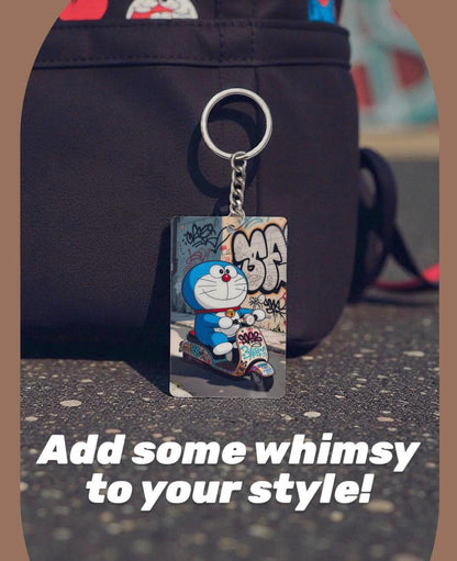 Doraemon Graffiti Keychain - Street Art Edition