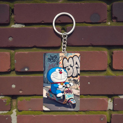 Doraemon Graffiti Keychain - Street Art Edition