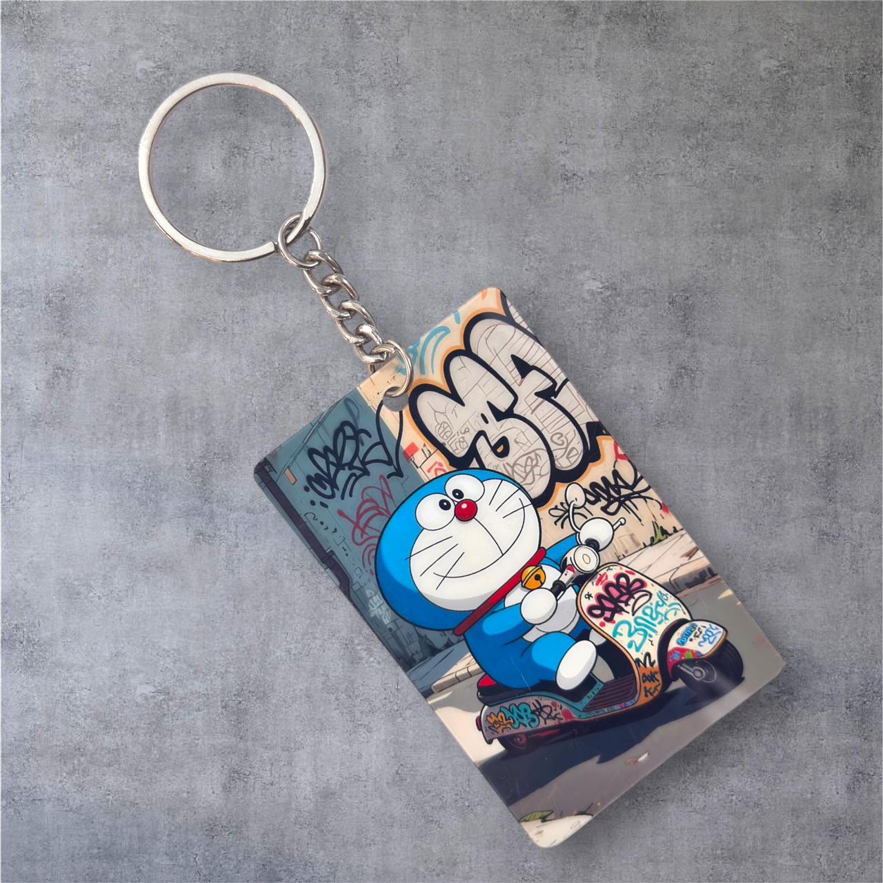 Doraemon Graffiti Keychain - Street Art Edition