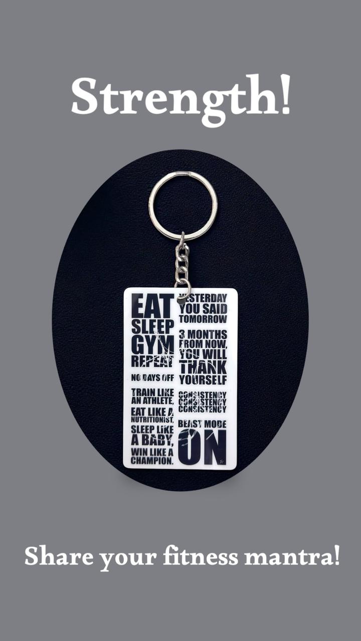 Commitment Fitness Keychain - Gym Motivation Accessory