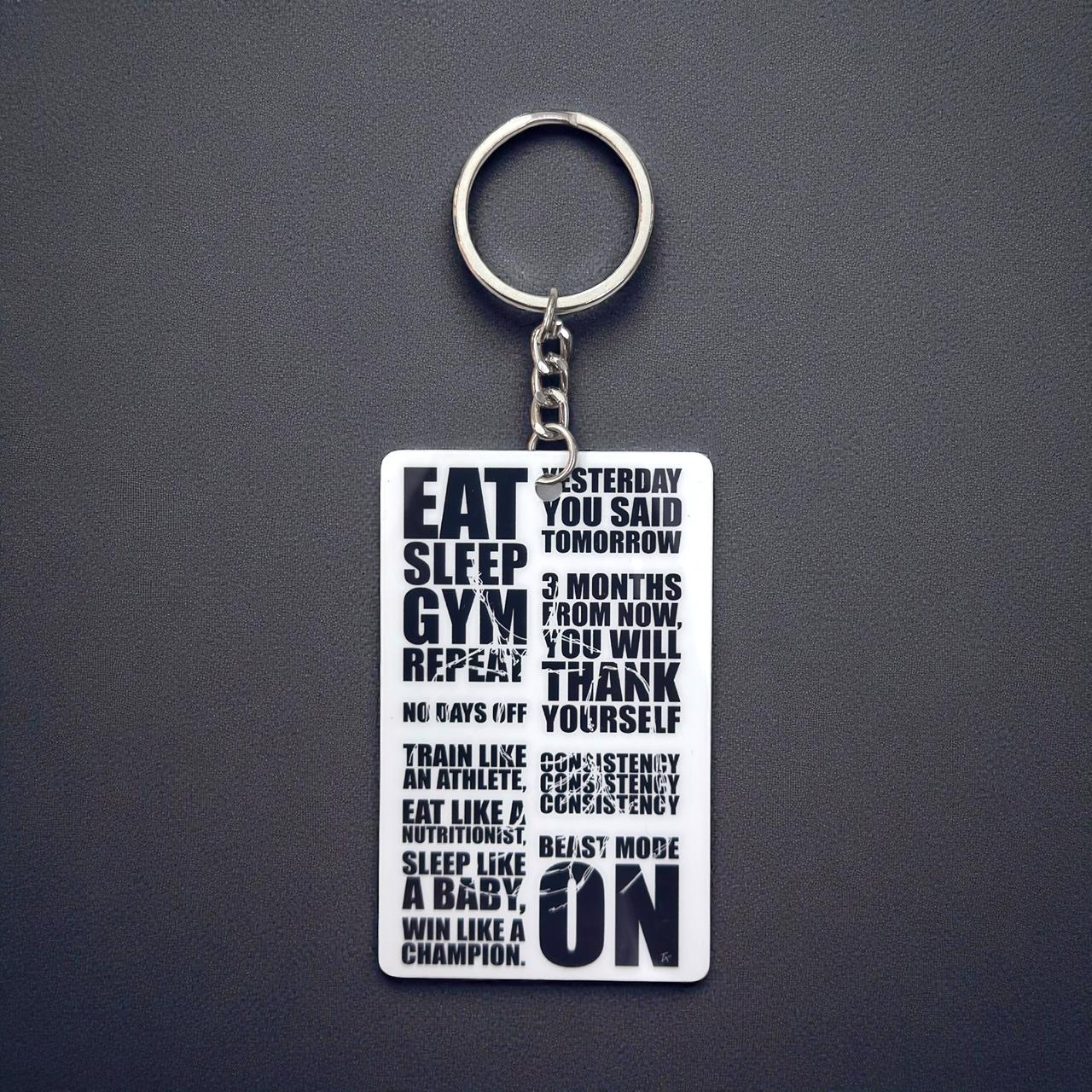 Commitment Fitness Keychain - Gym Motivation Accessory