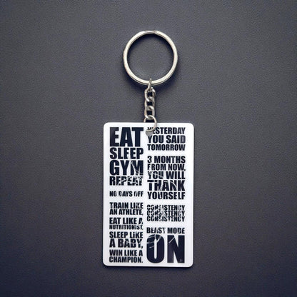 Commitment Fitness Keychain - Gym Motivation Accessory