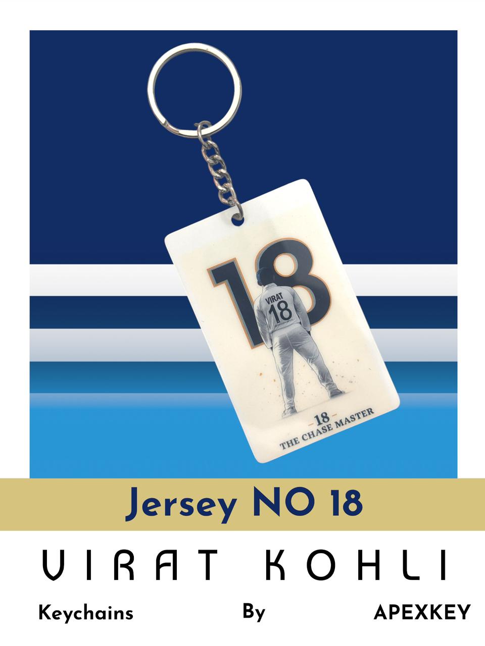 Virat Kohli 18 The Chase Master Keychain - Premium Cricket Collectible