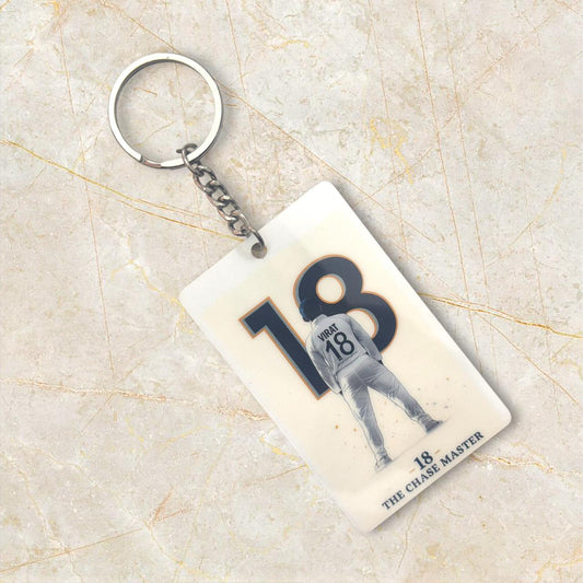 Virat Kohli 18 The Chase Master Keychain - Premium Cricket Collectible