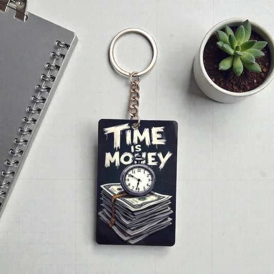 Time is Money Keychain - Premium Motivational Collectible