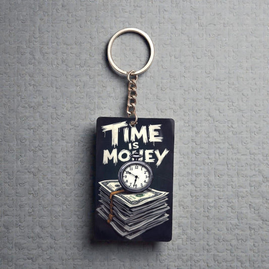Time is Money Keychain - Premium Motivational Collectible