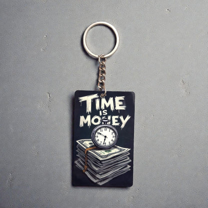 Time is Money Keychain - Premium Motivational Collectible