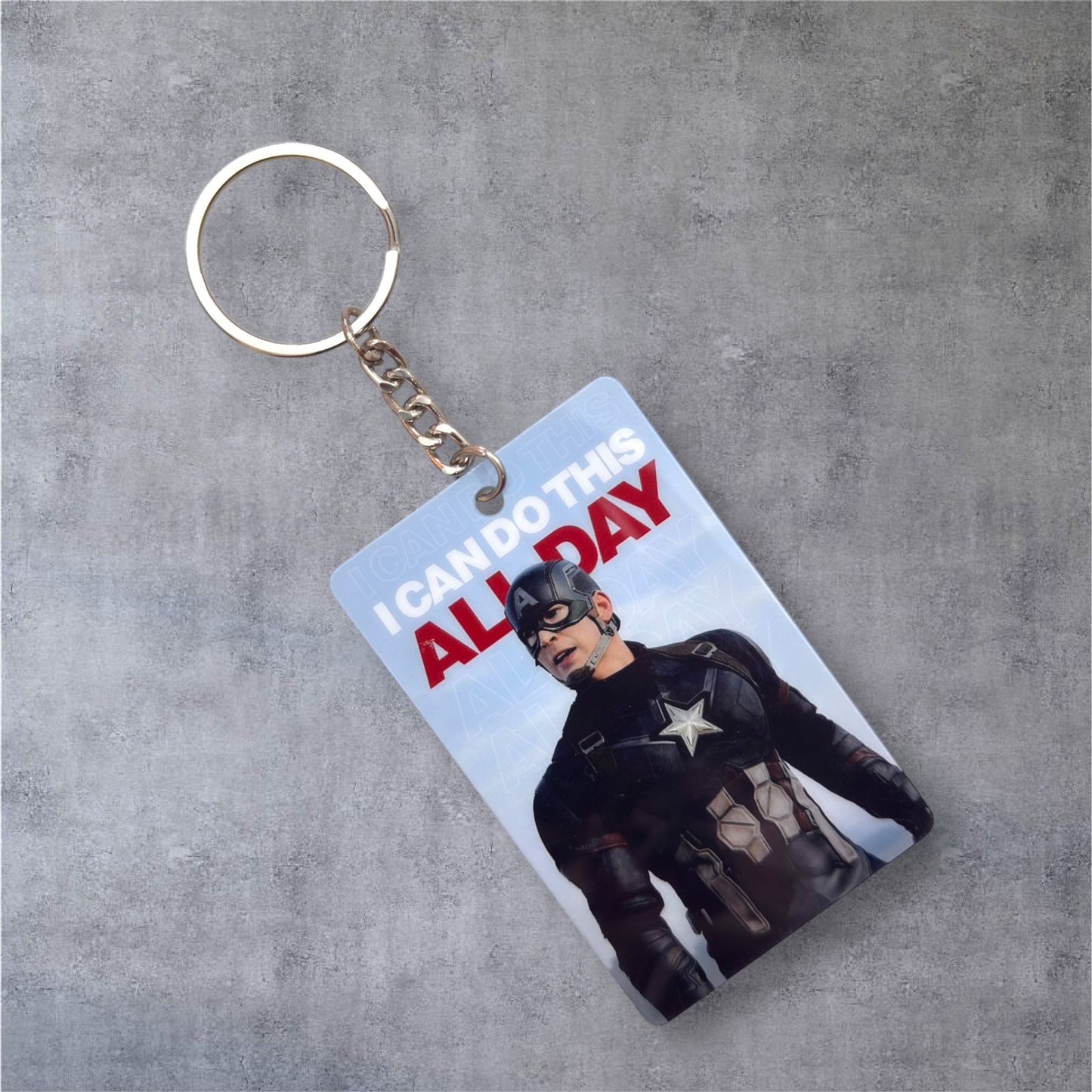 Captain America I Can Do This All Day Keychain - Premium Collectible