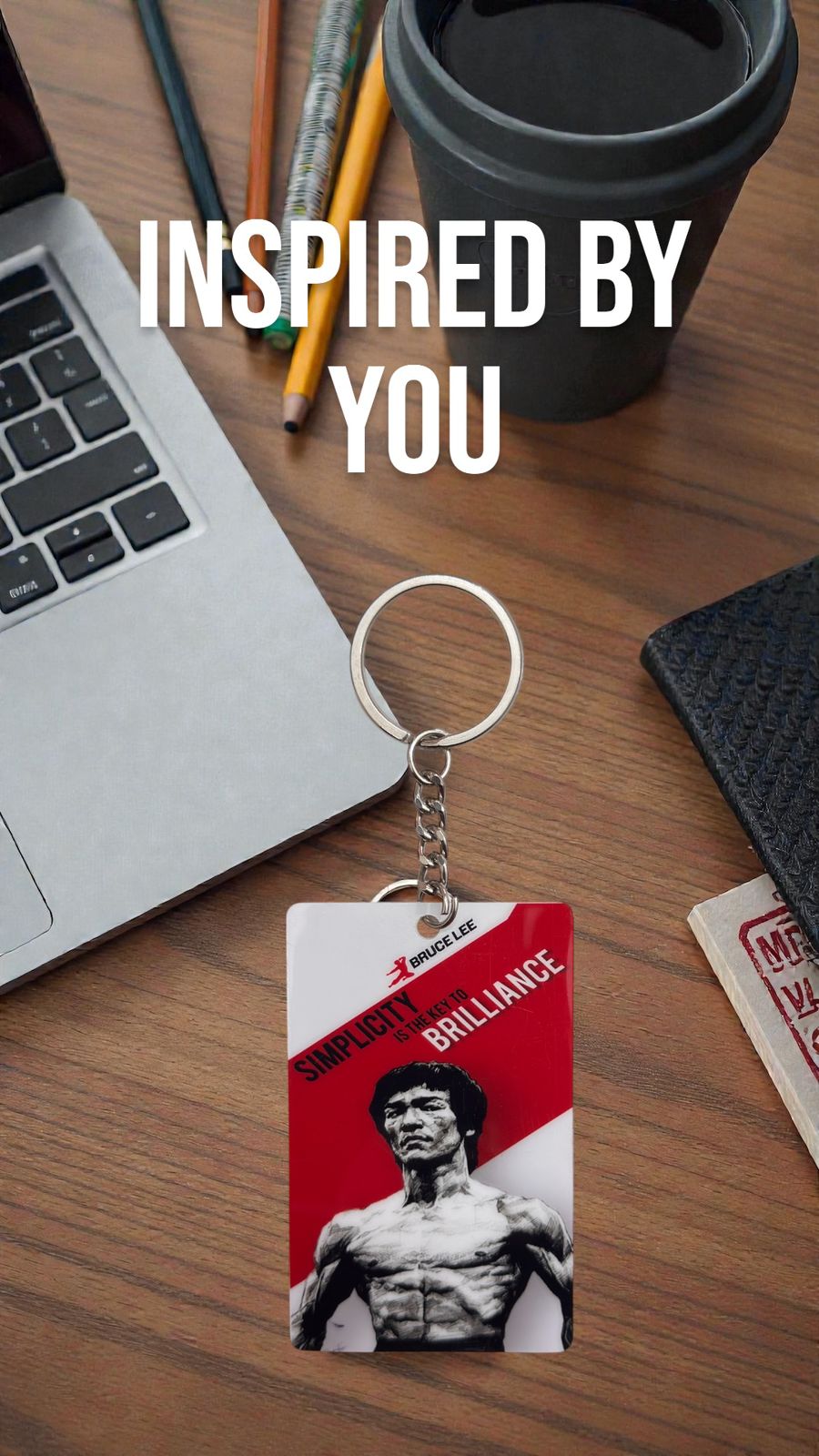Bruce Lee Simplicity is Brilliance Keychain - Premium Collectible