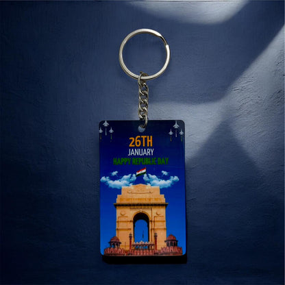 26th January Republic Day Keychain - India Gate Design